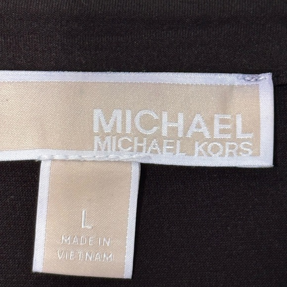 🖤💁‍♀️SIMPLY STUNNING MICHAEL KORS BLACK MAXI DRESS SIZE LARGE WITH GOLD DETAIL - Picture 9 of 13